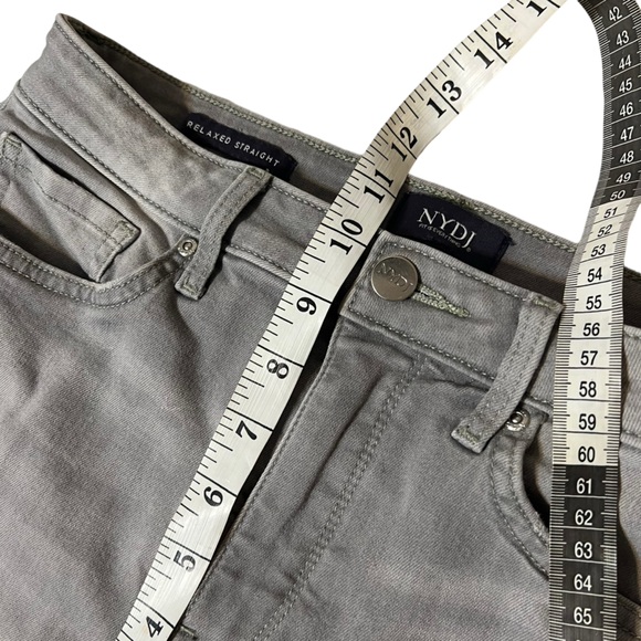 NYDJ Relaxed Straight Leg Lift x Tuck Jeans in Grey Size 4 - Picture 10 of 11